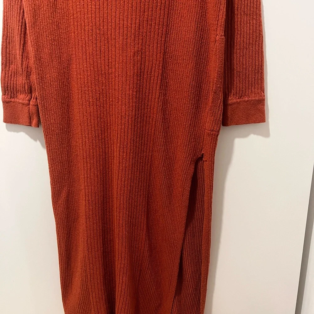 Free People Beach Terracotta Long Sleeve Dress